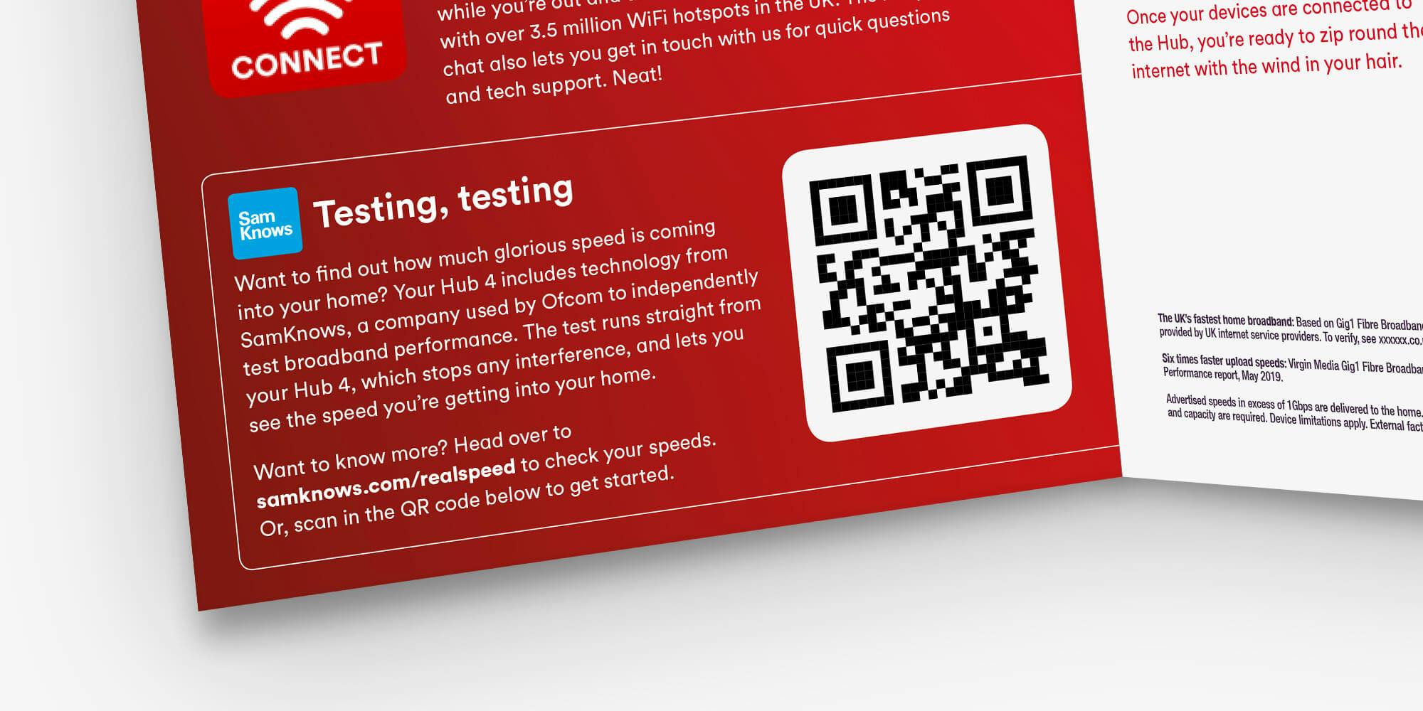 Scan the QR code in your Virgin Media Fibre Guide